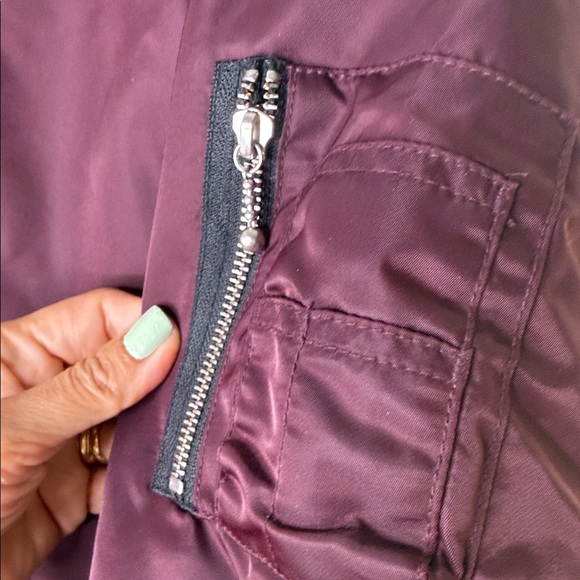 The Kooples Deep Red Burgundy Men’s Bomber Jacket sz M - Picture 11 of 16